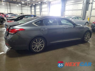 Trzecie zdjęcie samochodu z tyłu: 2018 GENESIS G80 5.0 ULTIMATE VIN:KMHGN4JF7JU251212 - miniatura