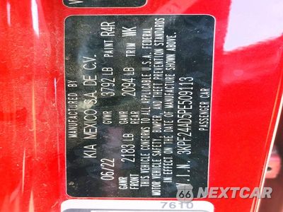 Zdjęcie 12 z 12 samochodu: 2023 KIA FORTE LXS VIN:3KPF24AD5PE509113 - miniatura