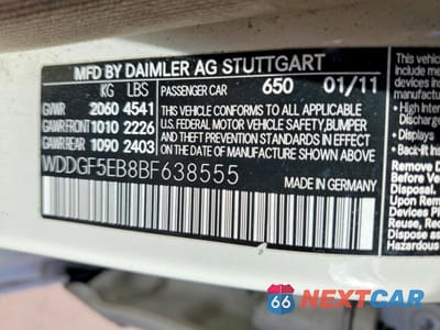Zdjęcie 12 z 12 samochodu: 2011 MERCEDES-BENZ C 300 VIN:WDDGF5EB8BF638555 - miniatura