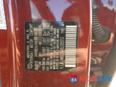 Zdjęcie 13 z 13 samochodu: 2020 HYUNDAI TUCSON VALUE VIN:KM8J33A48LU085712 - miniatura