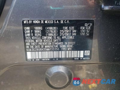 Zdjęcie 14 z 14 samochodu: 2021 HONDA HR-V LX VIN:3CZRU6H35MM733350 - miniatura