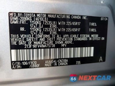 Zdjęcie 13 z 13 samochodu: 2024 TOYOTA RAV4 LE VIN:2T3F1RFV4RW475738 - miniatura