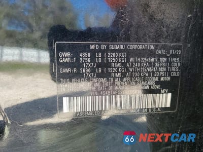Zdjęcie 13 z 13 samochodu: 2020 SUBARU OUTBACK PREMIUM VIN:4S4BTAEC3L3166438 - miniatura