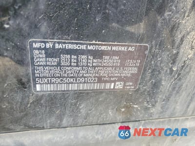 Zdjęcie 13 z 13 samochodu: 2019 BMW X3 XDRIVE30I VIN:5UXTR9C50KLD91023 - miniatura