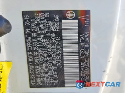 Zdjęcie 13 z 13 samochodu: 2015 SCION TC BASE VIN:JTKJF5C76FJ012416 - miniatura