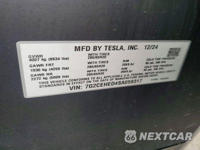 Zdjęcie 13 z 13 samochodu: 2025 TESLA CYBERTRUCK VIN:7G2CEHED4SA059317 - miniatura