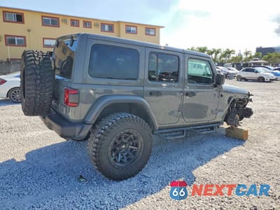Trzecie zdjęcie samochodu z tyłu: 2021 JEEP WRANGLER UNLIMITED RUBICON 4XE VIN:1C4JJXR6XMW708129 - miniatura
