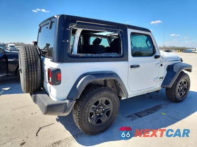 Trzecie zdjęcie samochodu z tyłu: 2023 JEEP WRANGLER SPORT VIN:1C4HJXAGXPW659828 - miniatura