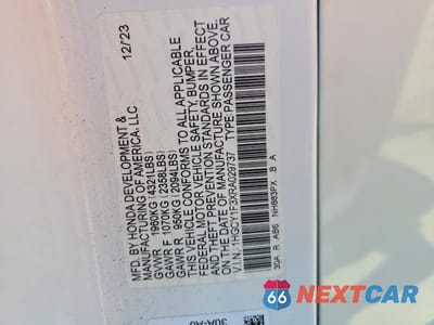 Zdjęcie 12 z 12 samochodu: 2024 HONDA ACCORD EX VIN:1HGCY1F3XRA029737 - miniatura