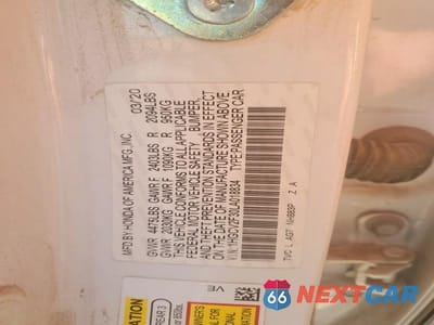 Zdjęcie 12 z 12 samochodu: 2020 HONDA ACCORD VIN:1HGCV2F30LA018834 - miniatura