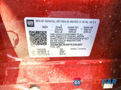 Zdjęcie 13 z 13 samochodu: 2023 CHEVROLET BLAZER 2LT VIN:3GNKBCR46PS195493 - miniatura