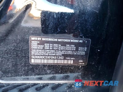 Zdjęcie 13 z 13 samochodu: 2015 BMW X5 XDRIVE35I VIN:5UXKR0C5XF0K61343 - miniatura