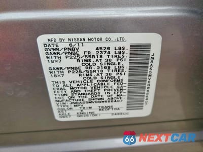 Zdjęcie 13 z 13 samochodu: 2011 NISSAN ROGUE S VIN:JN8AS5MV8BW686407 - miniatura