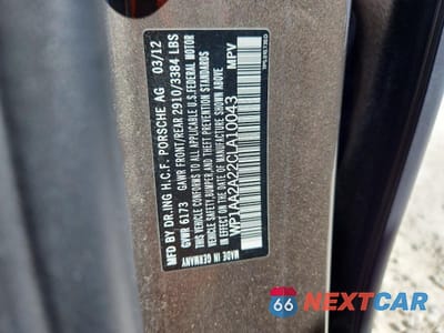 Zdjęcie 13 z 13 samochodu: 2012 PORSCHE CAYENNE VIN:WP1AA2A22CLA10043 - miniatura