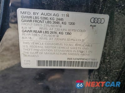 Zdjęcie 13 z 13 samochodu: 2015 AUDI Q5 PREMIUM PLUS VIN:WA1LFAFP6FA071691 - miniatura