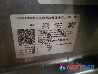 Zdjęcie 12 z 12 samochodu: 2021 CHEVROLET SILVERADO K1500 RST VIN:3GCUYEED7MG383147 - miniatura