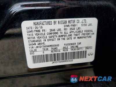 Zdjęcie 12 z 12 samochodu: 2019 INFINITI Q50 3.0T LUXE VIN:JN1EV7AR4KM593440 - miniatura