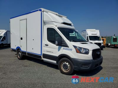 Czwarte zdjęcie samochodu z boku: 2020 FORD TRANSIT DELIVERY TRUCK VIN:1FDBW5Z86LKA83399 - miniatura