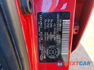 Zdjęcie 13 z 13 samochodu: 2017 HYUNDAI ACCENT SE VIN:KMHCT5AE6HU344881 - miniatura
