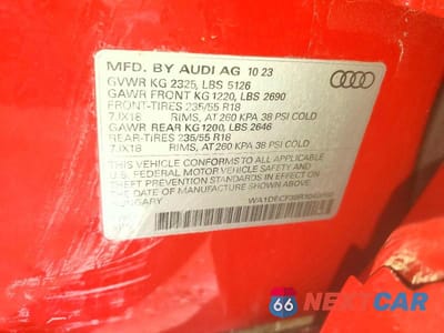 Zdjęcie 13 z 13 samochodu: 2024 AUDI Q3 PREMIUM VIN:WA1DECF38R1049860 - miniatura