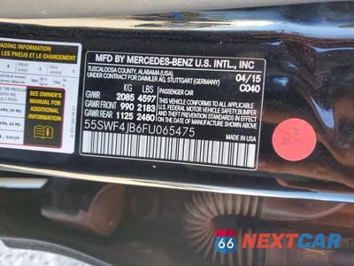 Zdjęcie 12 z 12 samochodu: 2015 MERCEDES-BENZ C 300 VIN:55SWF4JB6FU065475 - miniatura