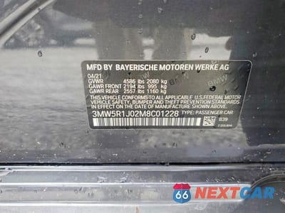 Zdjęcie 12 z 12 samochodu: 2021 BMW 330I VIN:3MW5R1J02M8C01228 - miniatura