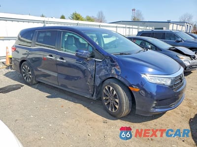 Czwarte zdjęcie samochodu z boku: 2021 HONDA ODYSSEY EXL VIN:5FNRL6H7XMB011663 - miniatura