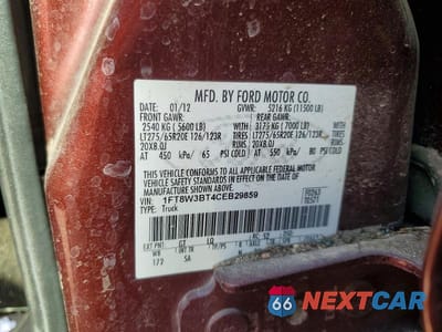 Zdjęcie 13 z 13 samochodu: 2012 FORD F350 SUPER DUTY VIN:1FT8W3BT4CEB29859 - miniatura