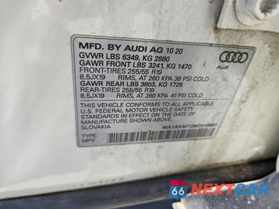 Zdjęcie 13 z 13 samochodu: 2021 AUDI Q7 PREMIUM VIN:WA1AXAF72MD016963 - miniatura