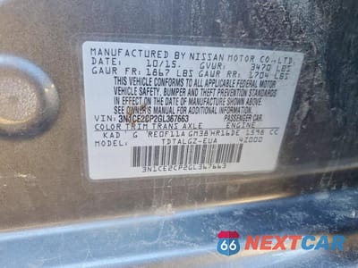 Zdjęcie 14 z 14 samochodu: 2016 NISSAN VERSA NOTE SR VIN:3N1CE2CP2GL367663 - miniatura