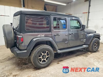 Trzecie zdjęcie samochodu z tyłu: 2018 JEEP WRANGLER UNLIMITED SPORT VIN:1C4HJXDG3JW274453 - miniatura