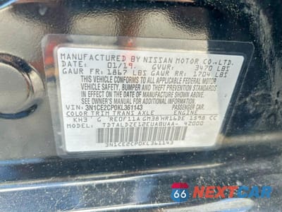 Zdjęcie 10 z 14 samochodu: 2019 NISSAN VERSA NOTE SV VIN:3N1CE2CP0KL361143 - miniatura