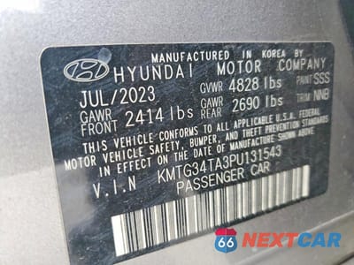 Zdjęcie 12 z 12 samochodu: 2023 GENESIS G70 BASE VIN:KMTG34TA3PU131543 - miniatura