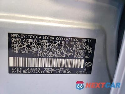 Zdjęcie 13 z 13 samochodu: 2015 LEXUS IS 350 BASE VIN:JTHCE1D20F5006410 - miniatura