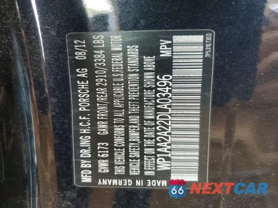 Zdjęcie 13 z 13 samochodu: 2013 PORSCHE CAYENNE VIN:WP1AA2A22DLA03496 - miniatura