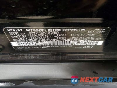 Zdjęcie 12 z 12 samochodu: 2024 MITSUBISHI OUTLANDER SPORT S VIN:JA4ARUAU0RU023765 - miniatura