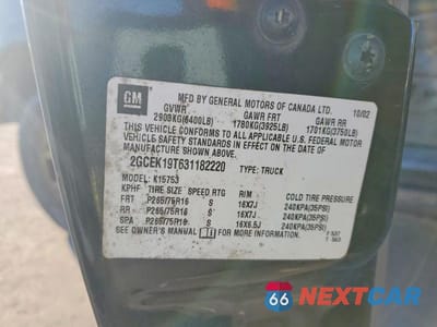 Zdjęcie 13 z 13 samochodu: 2003 CHEVROLET SILVERADO K1500 VIN:2GCEK19T631182220 - miniatura