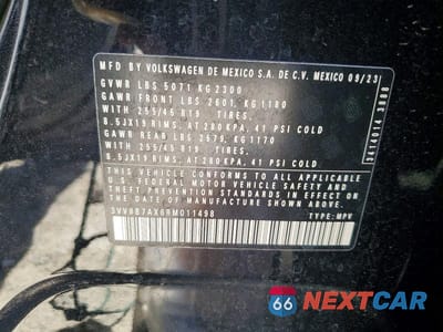 Zdjęcie 13 z 13 samochodu: 2024 VOLKSWAGEN TIGUAN SE R-LINE BLACK VIN:3VV8B7AX6RM011498 - miniatura