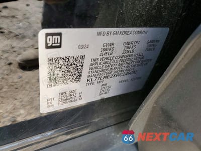 Zdjęcie 13 z 13 samochodu: 2024 CHEVROLET TRAX 1LT VIN:KL77LHE2XRC246092 - miniatura