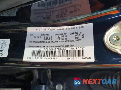 Zdjęcie 13 z 13 samochodu: 2025 MAZDA 3 SELECT SPORT VIN:JM1BPABM4S1788353 - miniatura