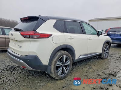 Trzecie zdjęcie samochodu z tyłu: 2021 NISSAN ROGUE PLATINUM VIN:JN8AT3DD9MW317549 - miniatura