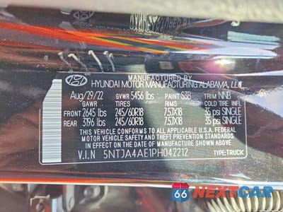 Zdjęcie 13 z 13 samochodu: 2023 HYUNDAI SANTA CRUZ SE VIN:5NTJA4AE1PH042212 - miniatura