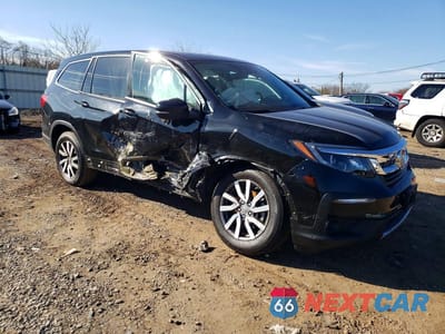 Czwarte zdjęcie samochodu z boku: 2021 HONDA PILOT EX VIN:5FNYF6H59MB032179 - miniatura