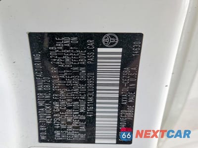 Zdjęcie 12 z 12 samochodu: 2020 TOYOTA CAMRY SE NIGHTSHADE VIN:4T1G11AK3LU389520 - miniatura