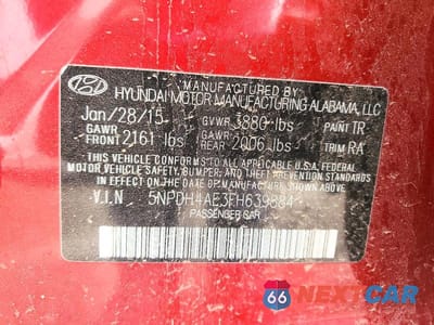 Zdjęcie 13 z 13 samochodu: 2015 HYUNDAI ELANTRA SE VIN:5NPDH4AE3FH639884 - miniatura