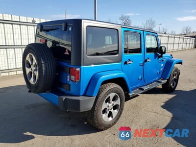 Trzecie zdjęcie samochodu z tyłu: 2016 JEEP WRANGLER UNLIMITED SAHARA VIN:1C4BJWEG7GL156866 - miniatura