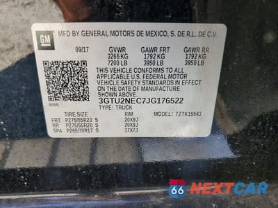 Zdjęcie 12 z 12 samochodu: 2018 GMC SIERRA K1500 SLT VIN:3GTU2NEC7JG176522 - miniatura