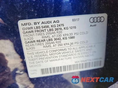 Zdjęcie 13 z 13 samochodu: 2018 AUDI Q5 PREMIUM PLUS VIN:WA1BNAFY8J2009106 - miniatura