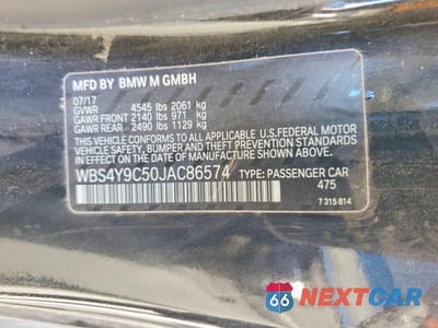 Zdjęcie 12 z 12 samochodu: 2018 BMW M4 VIN:WBS4Y9C50JAC86574 - miniatura