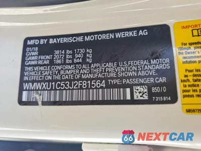 Zdjęcie 12 z 12 samochodu: 2018 MINI COOPER VIN:WMWXU1C53J2F81564 - miniatura